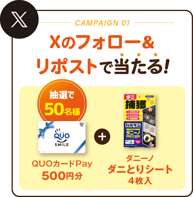 Xのフォロー＆リポストで当たる！